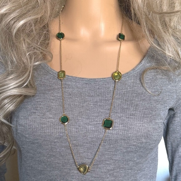 KATE SPADE • Green Hancock Park Rosary Station Crystal Necklace - Picture 8 of 9